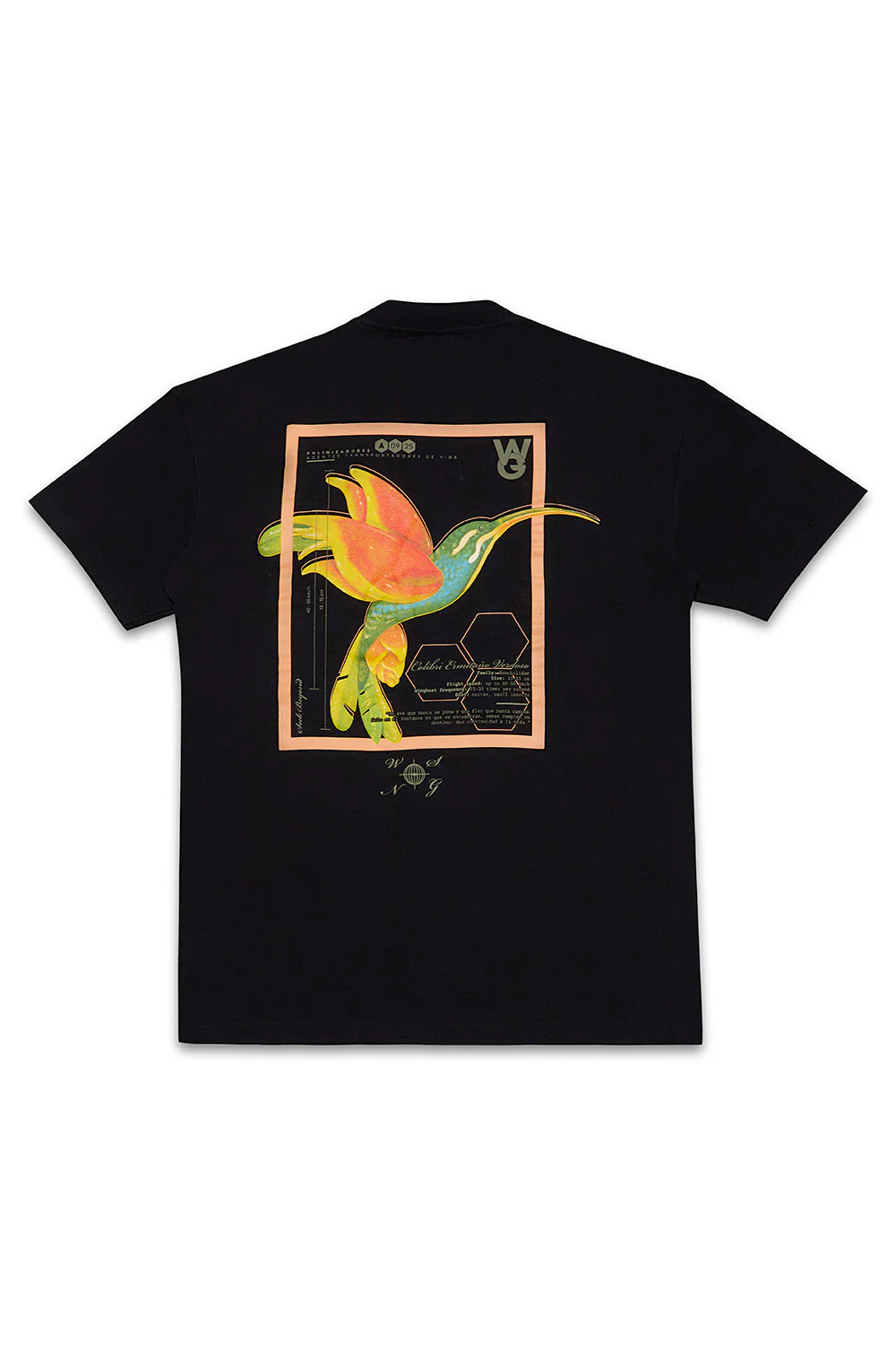 CAMISETA COLIBRI NEGRO