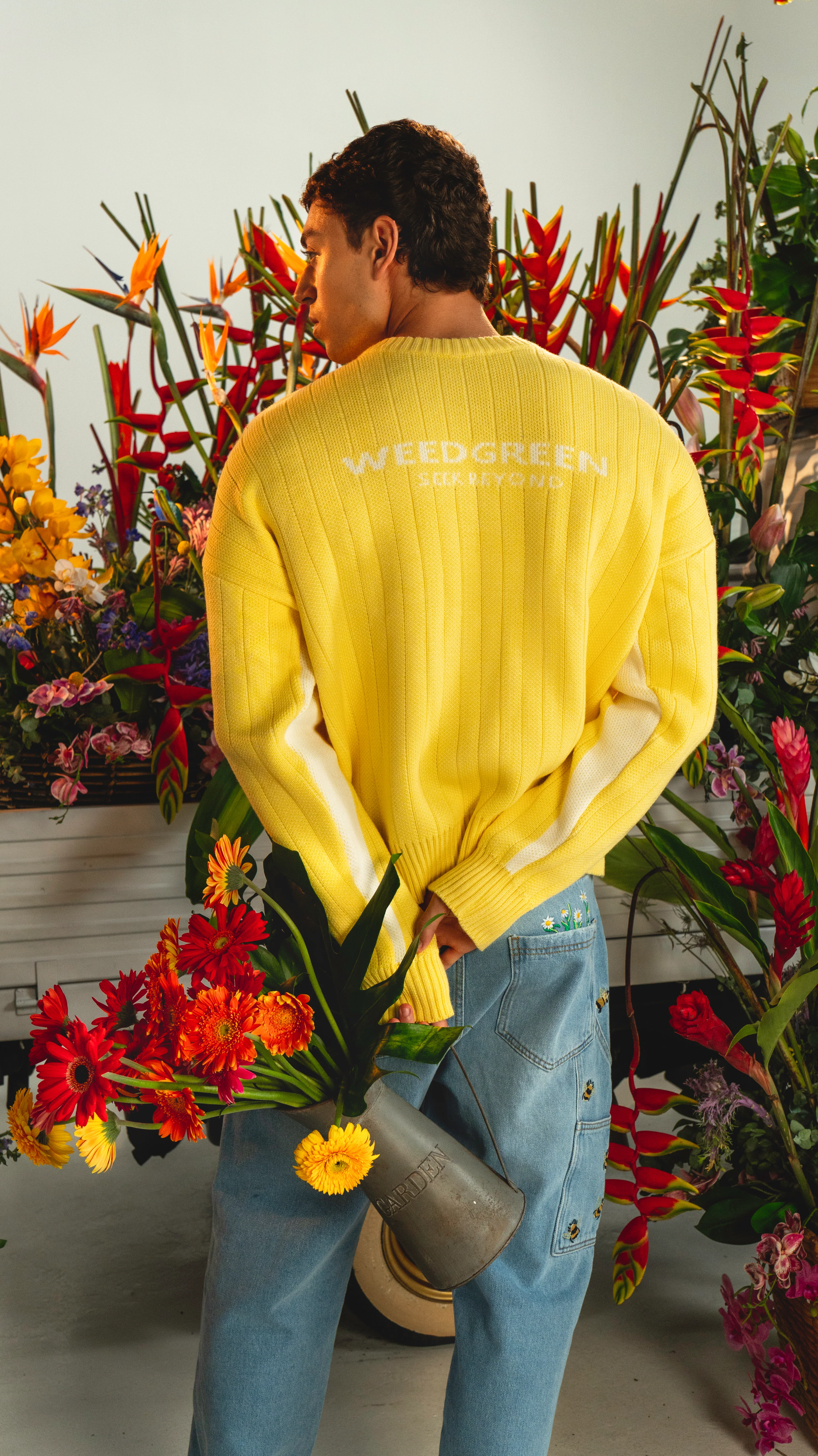 CREWNECK KNIT WEAR WEEDGREEN AMARILLO - Image 4