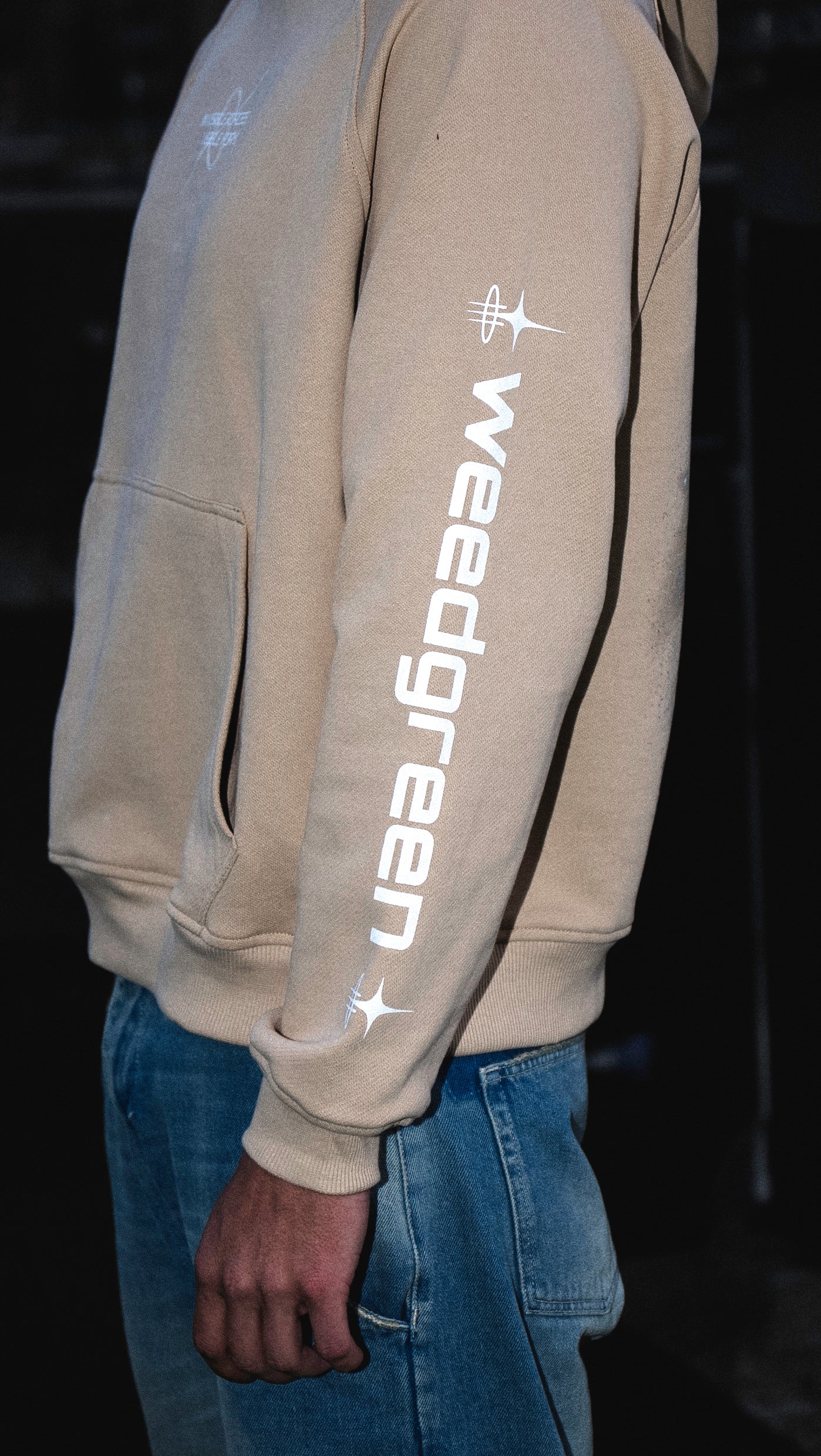 HOODIE COSMOS ART BEIGE - Image 4